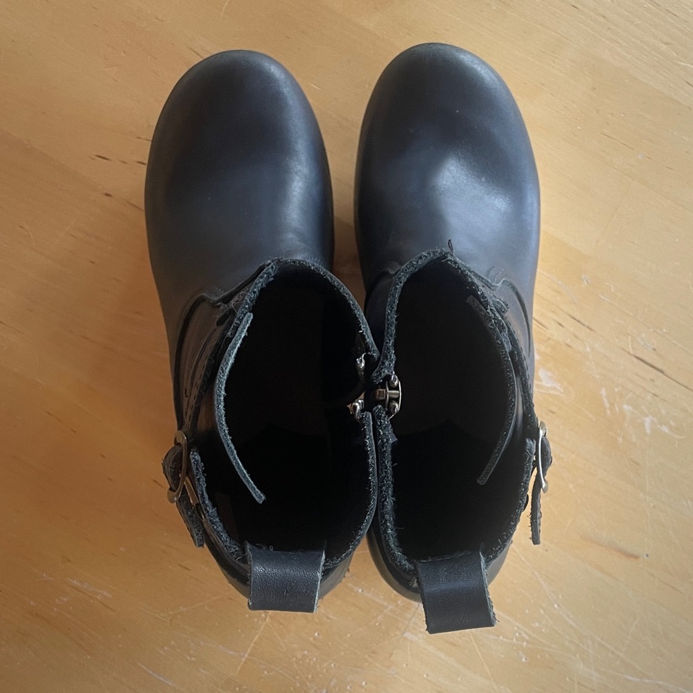 No 6 Black Leather Clog Buckle Boot - Size 40 - Picture 14 of 16